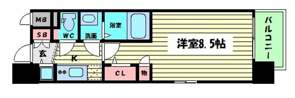 スワンズシティ心斎橋ルーノの物件間取画像